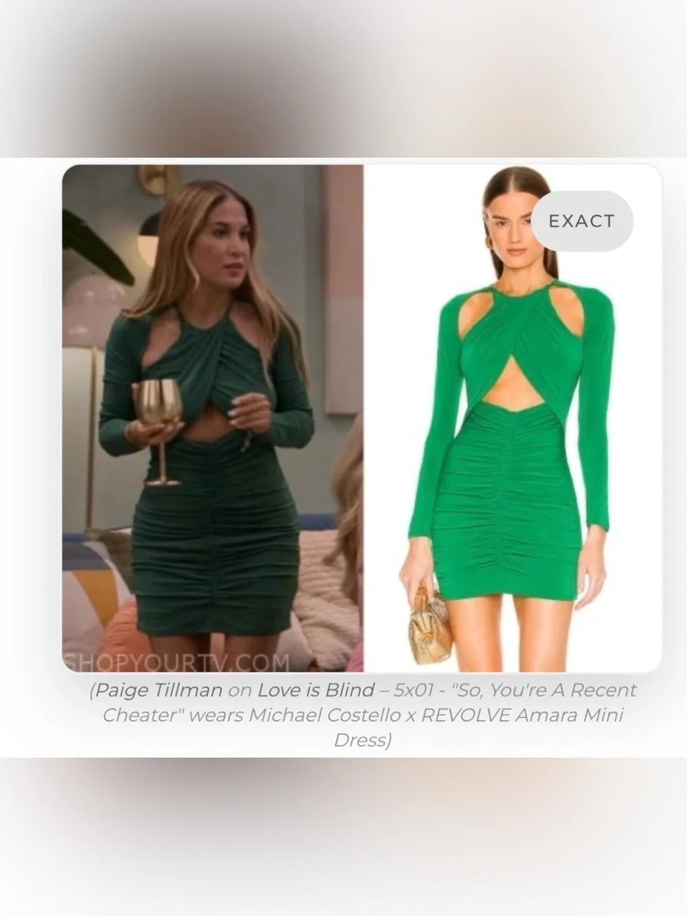 Michael Costello x Revolve Amara dress - size M
